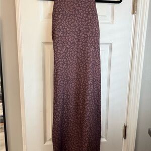Patagonia Purple Leaf Pattern midi Dress
